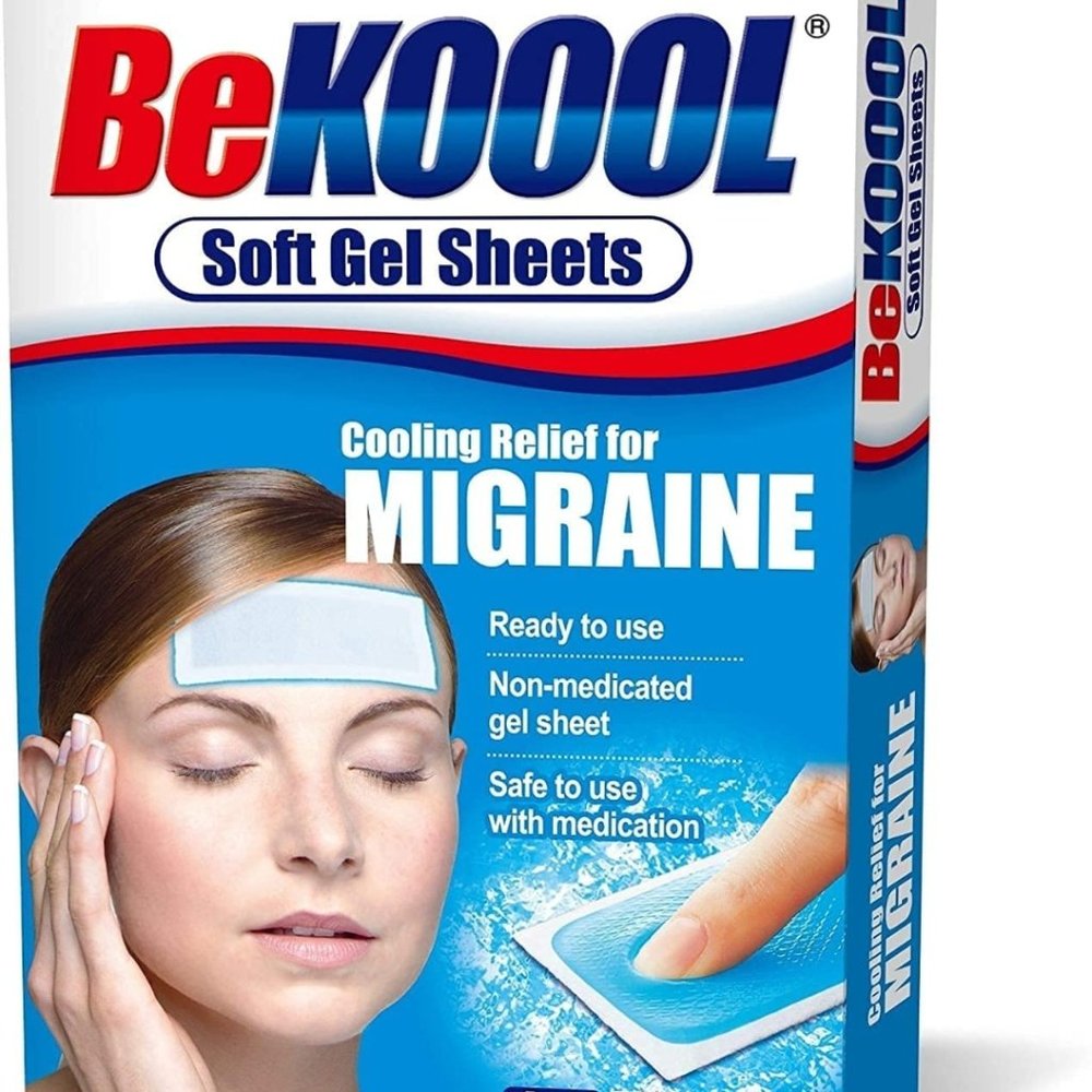 Be Koool Cooling Relief for Migraine, Soft Gel Sheets, 4 Sheets (Pack of 4)